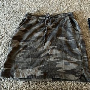 Green, camo, midi skirt